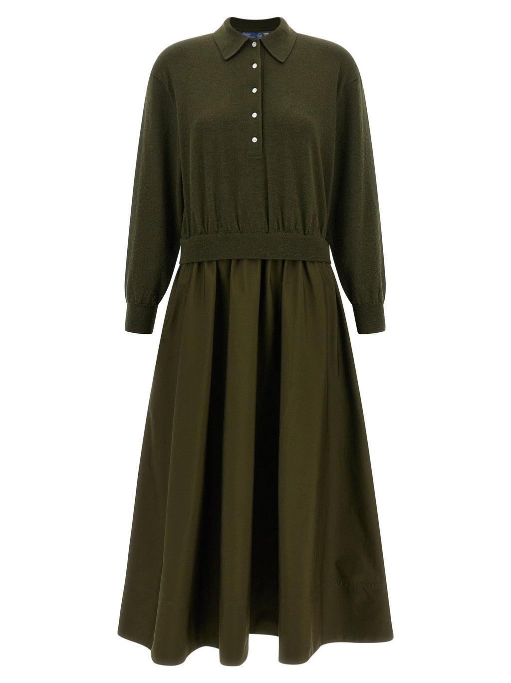 Polo Ralph Lauren Bicolor Wool Long Dress