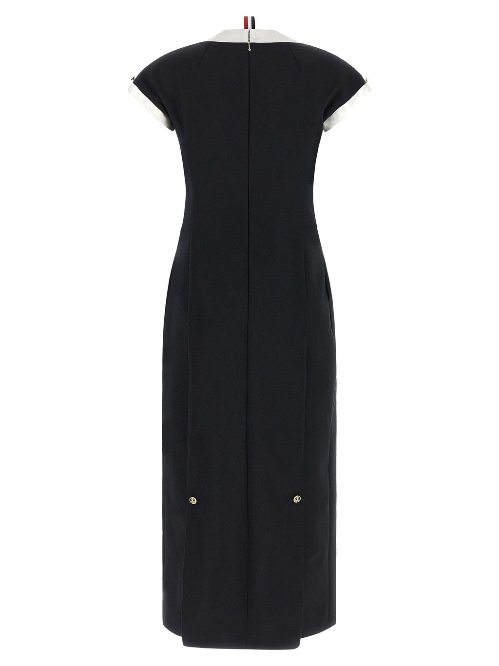 Thom Browne Blue Virgin Wool Midi Dress