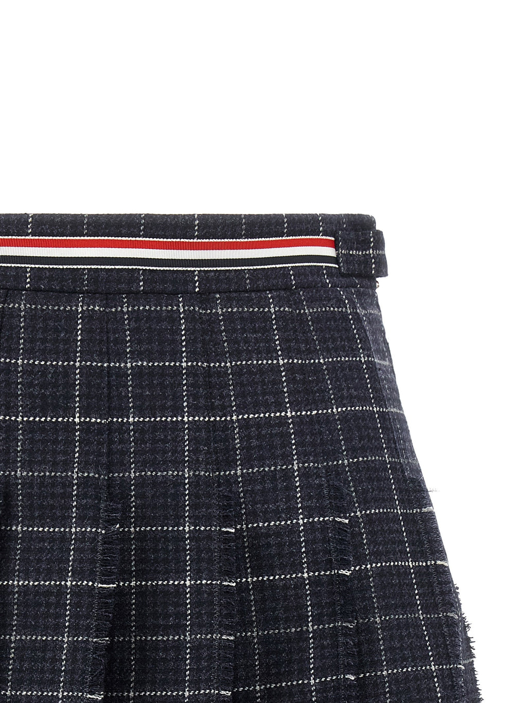Thom Browne Blue Wool Long Skirt