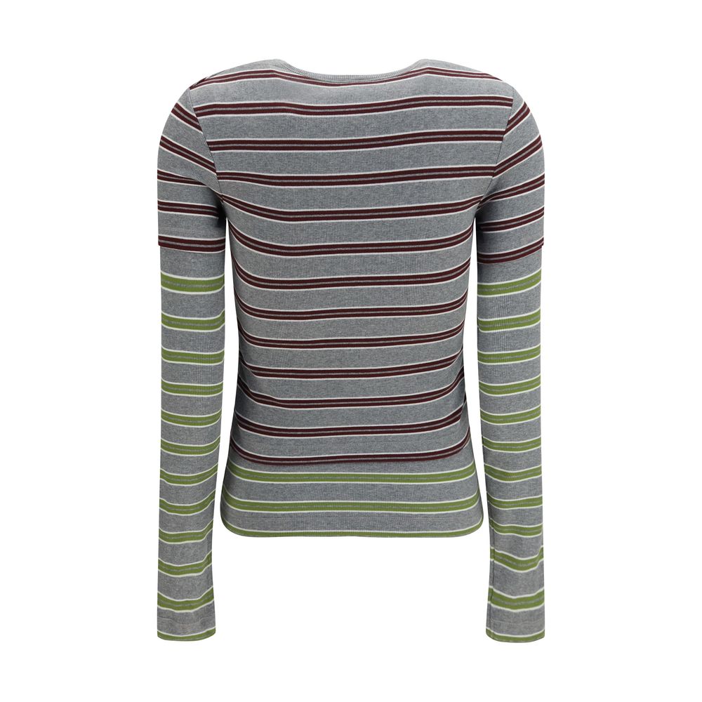 Ganni Gray Cotton Sportswear