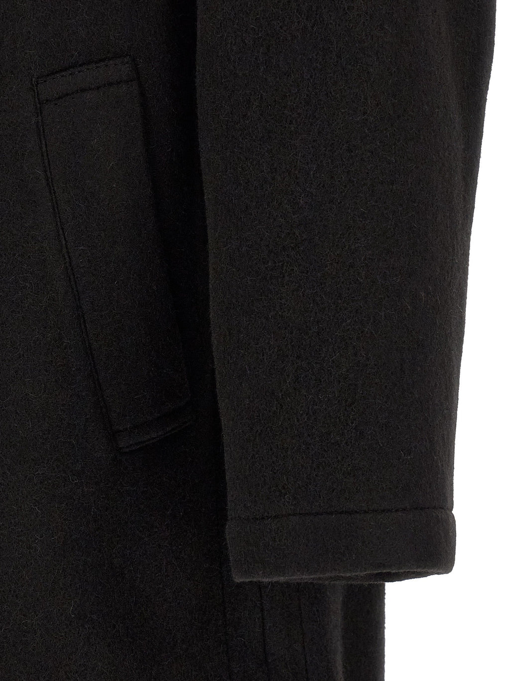 Lemaire Black Wool Coat