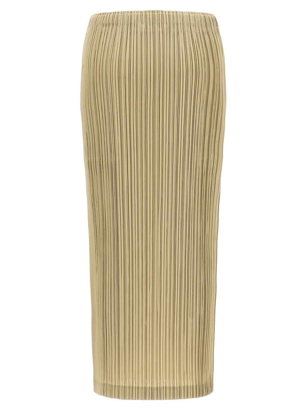 PLEATS PLEASE ISSEY MIYAKE Beige Polyester Midi Skirt