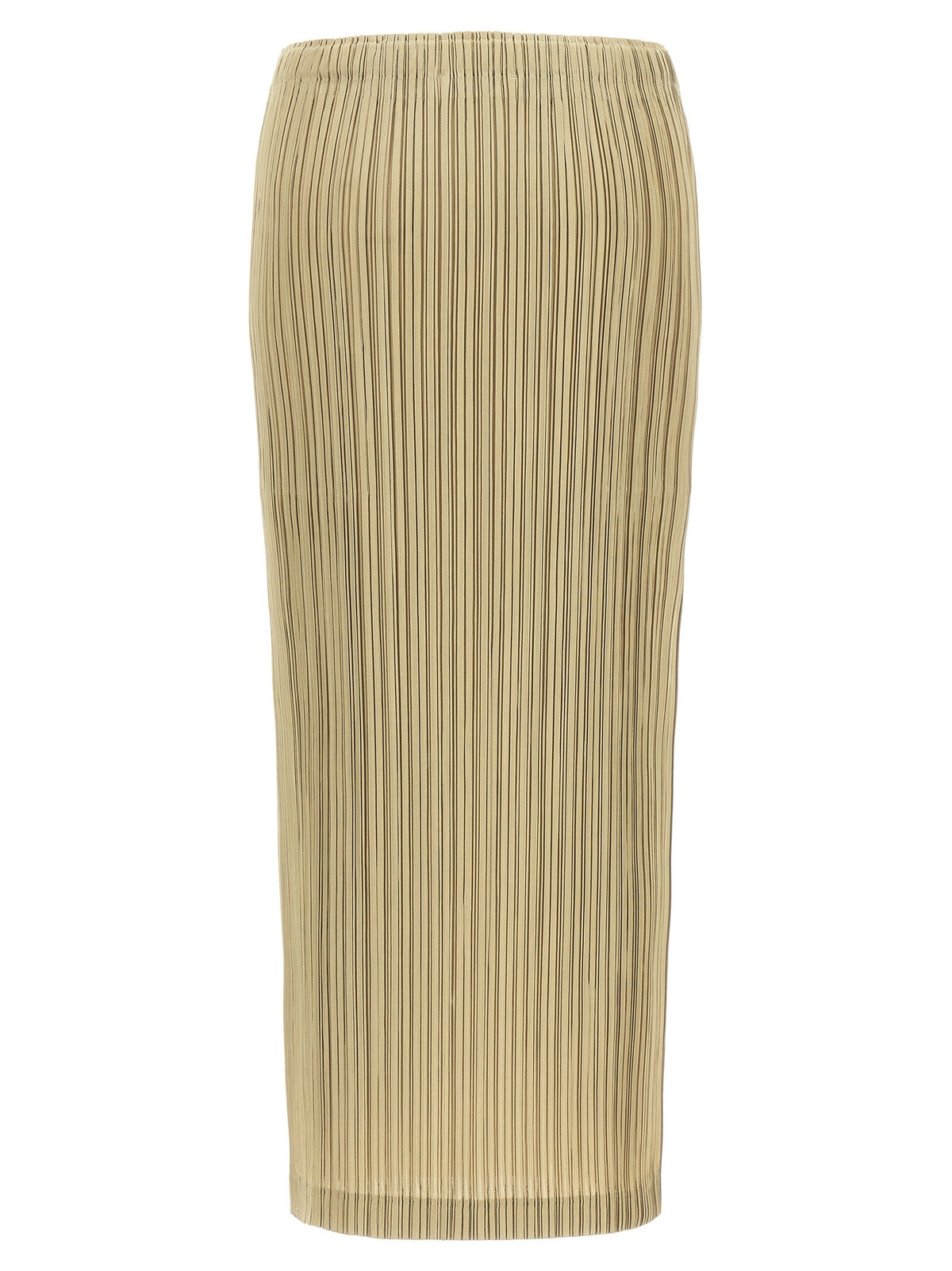 PLEATS PLEASE ISSEY MIYAKE Beige Polyester Midi Skirt