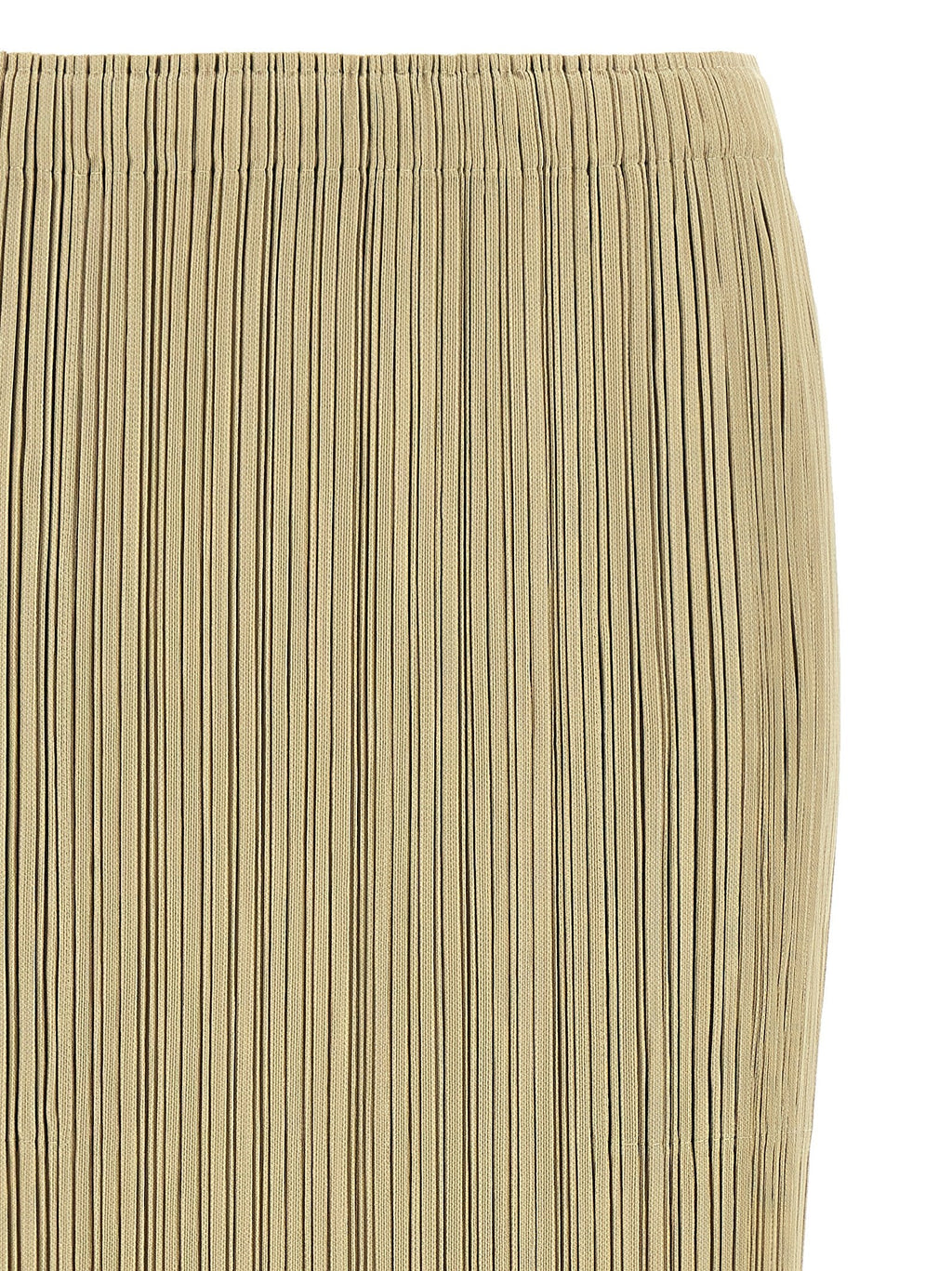 PLEATS PLEASE ISSEY MIYAKE Beige Polyester Midi Skirt