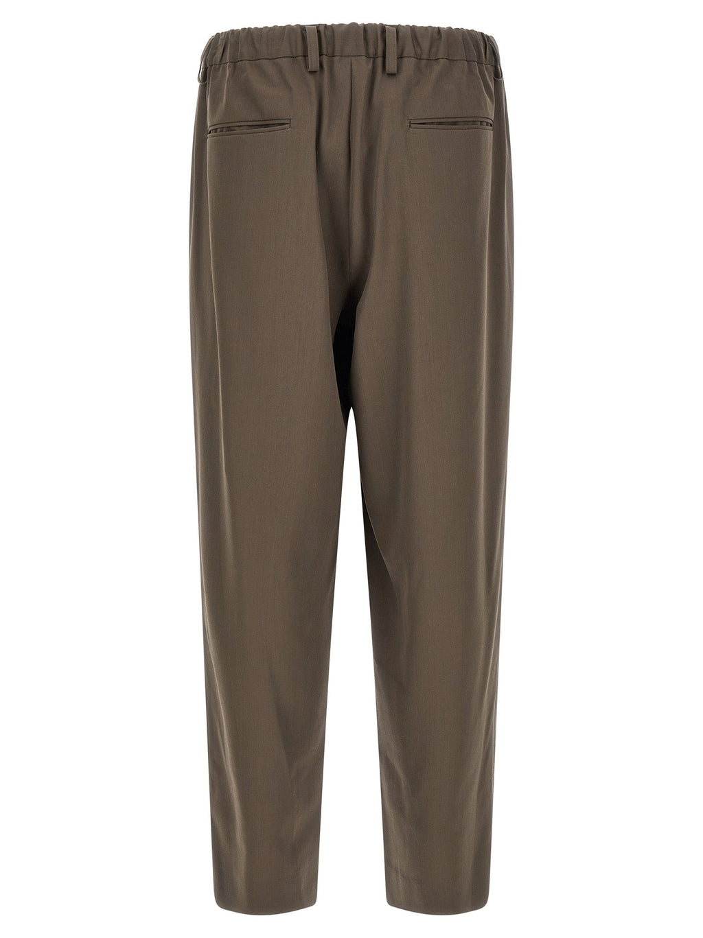 SSSTEIN Brown Wool Casual Pants