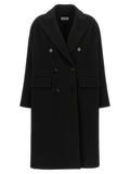 Alberto Biani Black Wool Coat