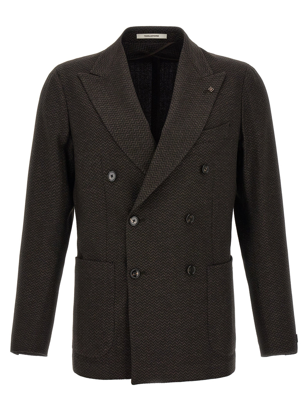 Tagliatore Brown Virgin Wool Blazer