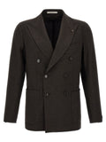 Tagliatore Brown Virgin Wool Blazer