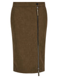 PINKO Brown Viscose Midi Skirt