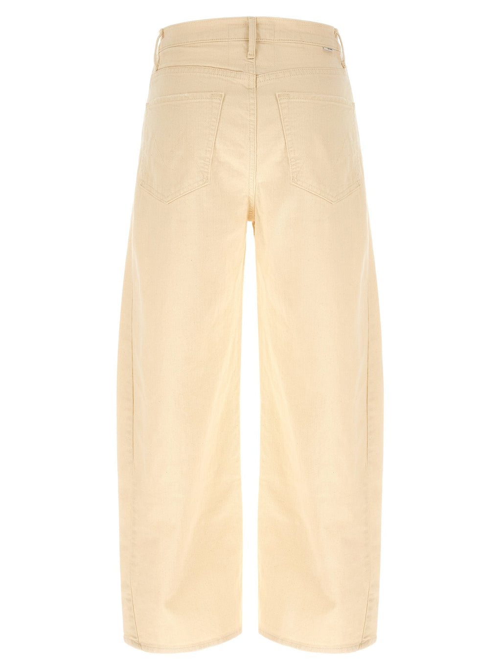Mother Denim Beige Cotton High-Waisted Jean