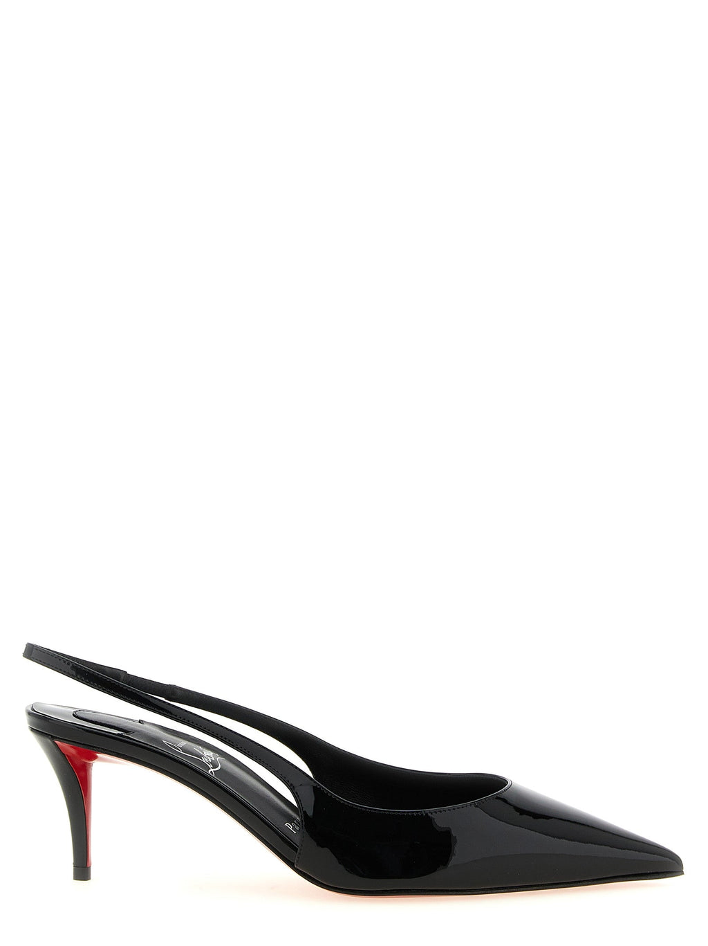 Christian Louboutin Black Calfskin Mid Heel Pumps