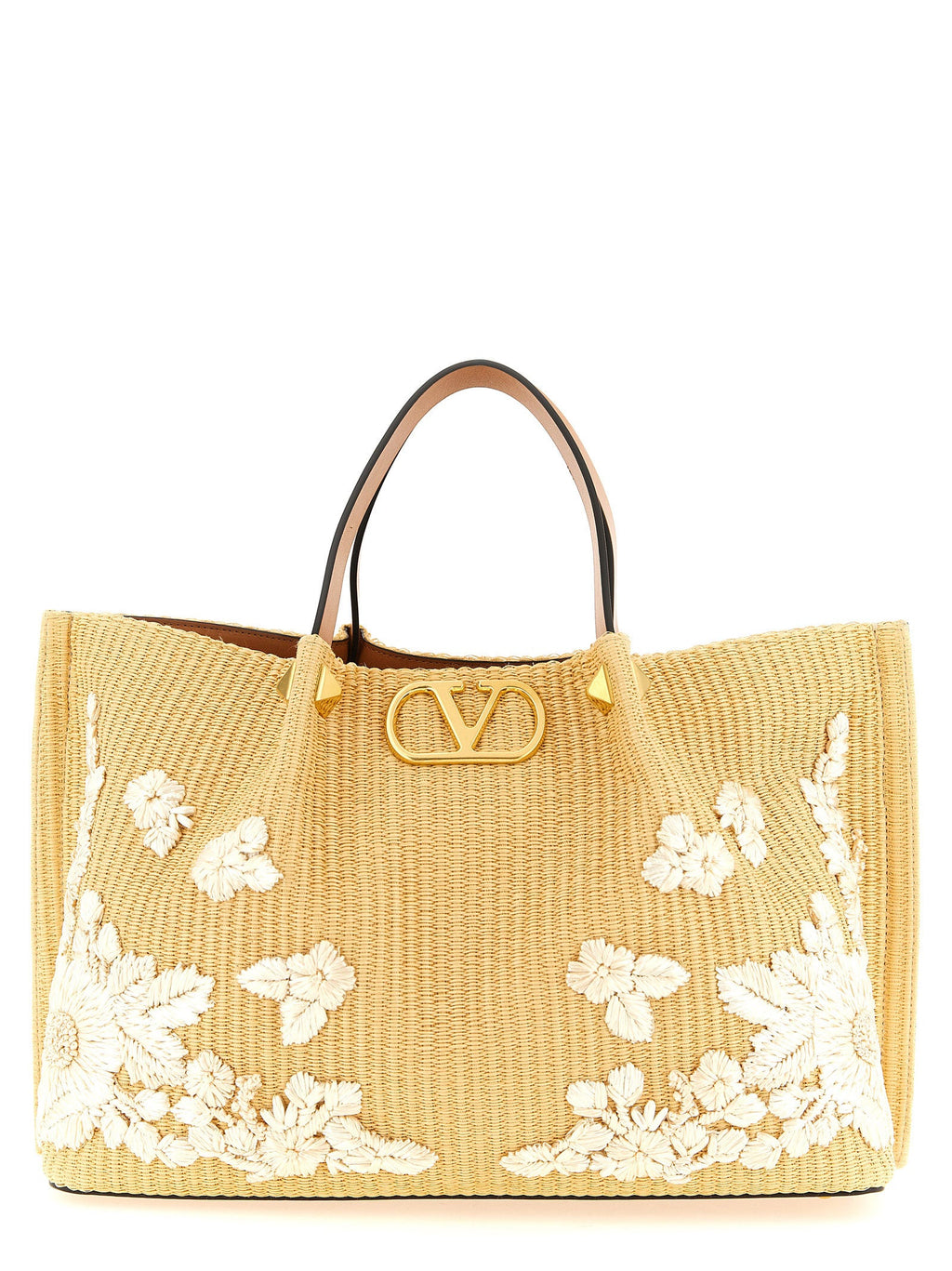 Valentino Garavani Beige Cotton Tote Bag