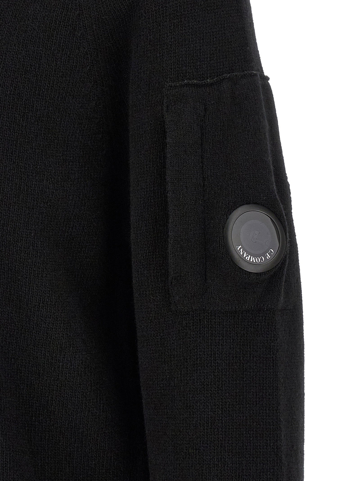C.P. Company Black Wool Cardigan