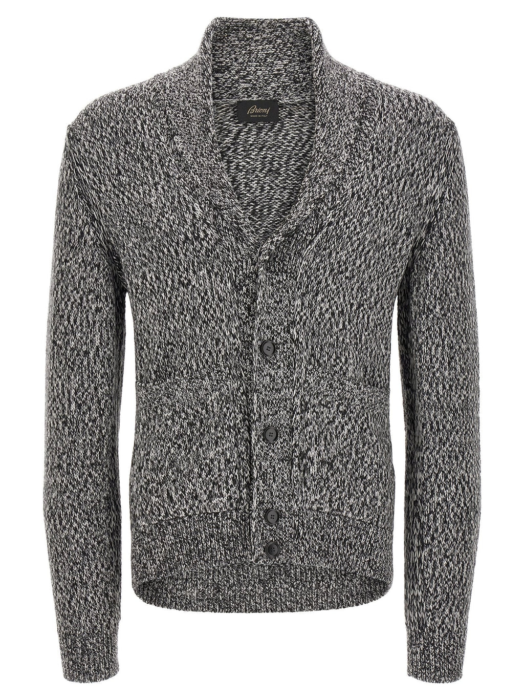 Brioni Bicolor Wool Cardigan