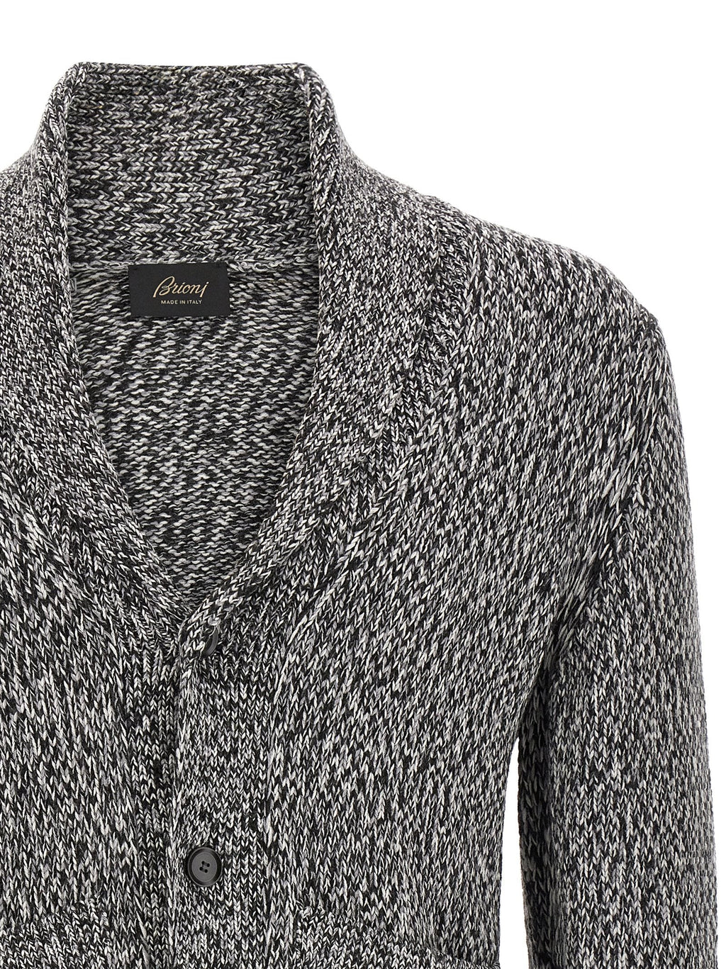 Brioni Bicolor Wool Cardigan