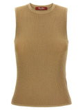 Max Mara Gold Polyamide Sleeveles T-Shirt