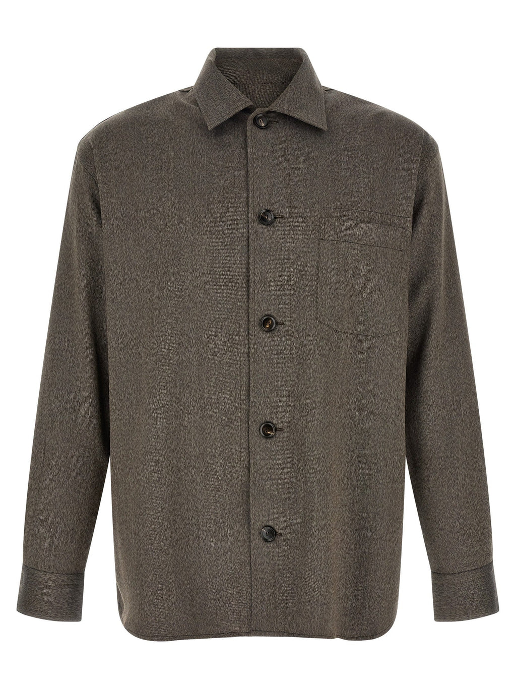 Brioni Brown Wool Blouse