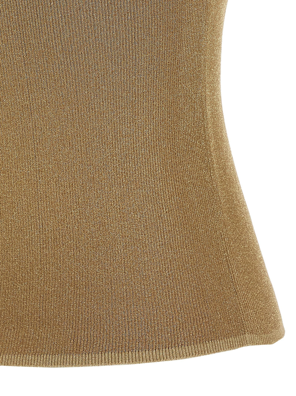 Max Mara Gold Polyamide Sleeveles T-Shirt