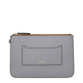 Burberry Gray Leather Clutch Bag