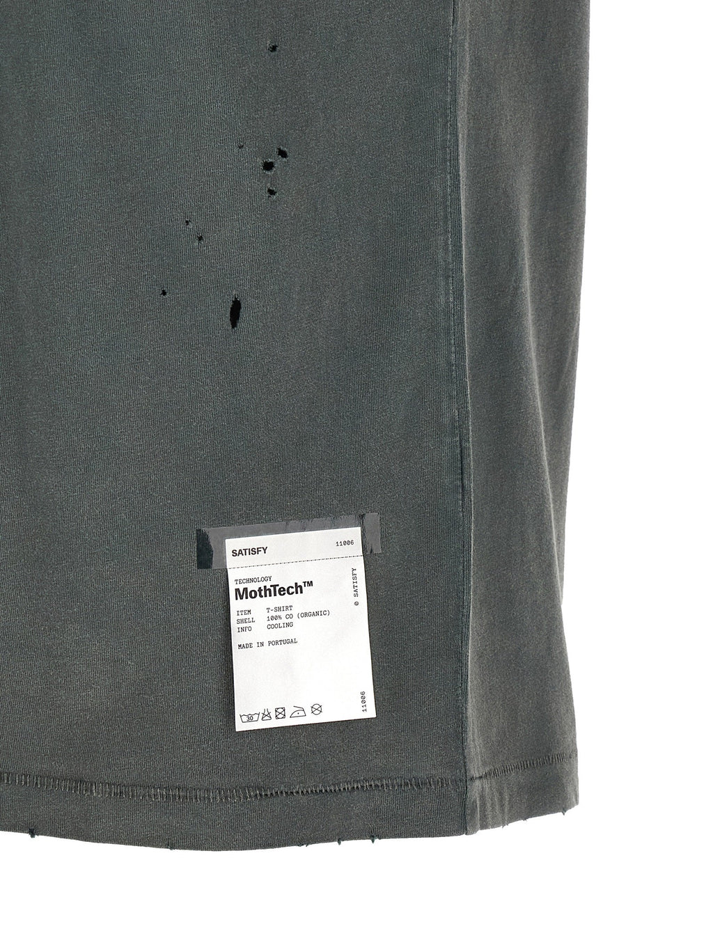 SATISFY Gray Cotton T-Shirt