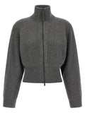 Brunello Cucinelli Gray Cashmere Cardigan