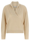 Brunello Cucinelli Beige Cashmere Cardigan
