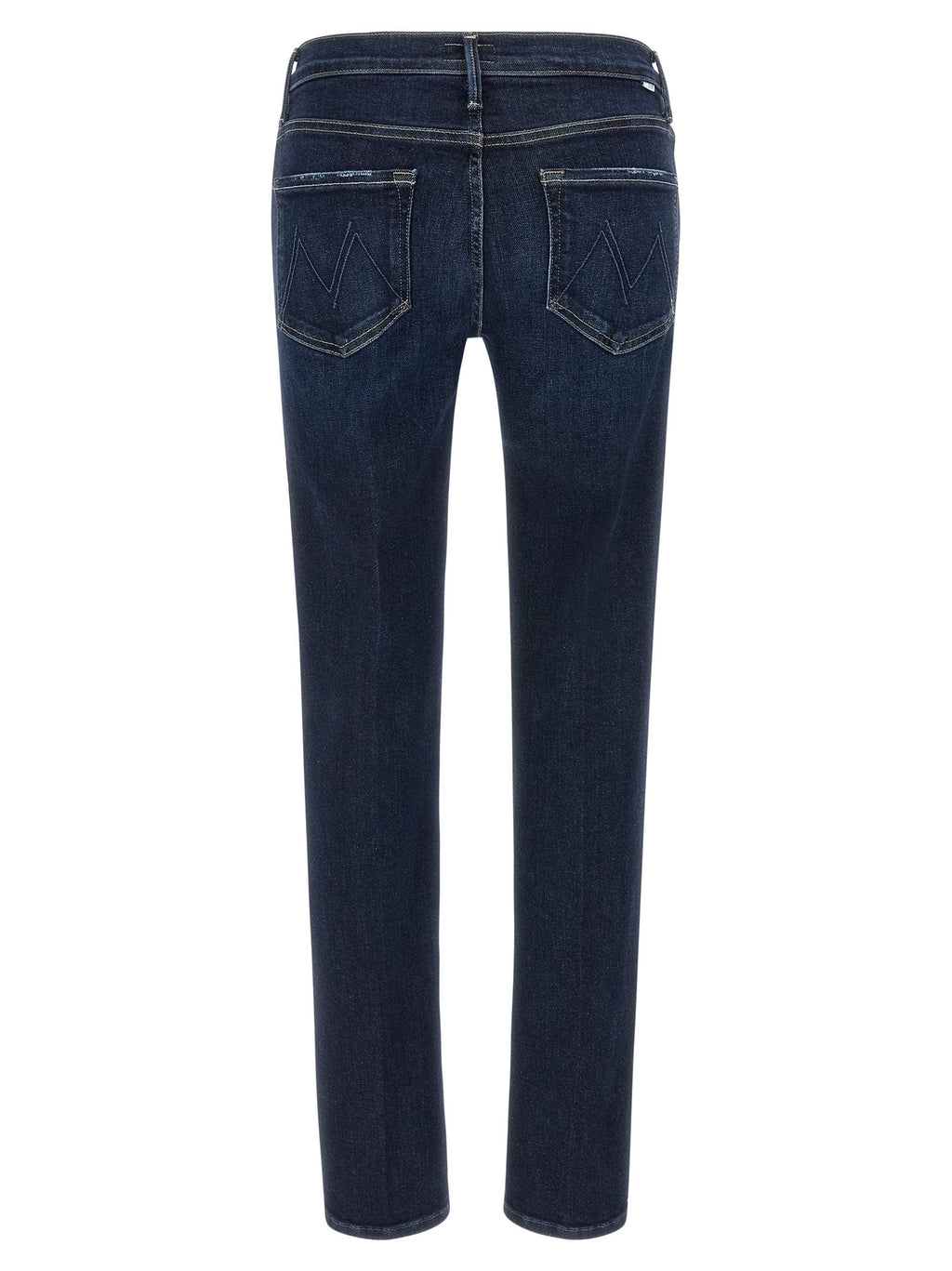 Mother Denim Blue Cotton Straight-Leg Jeans
