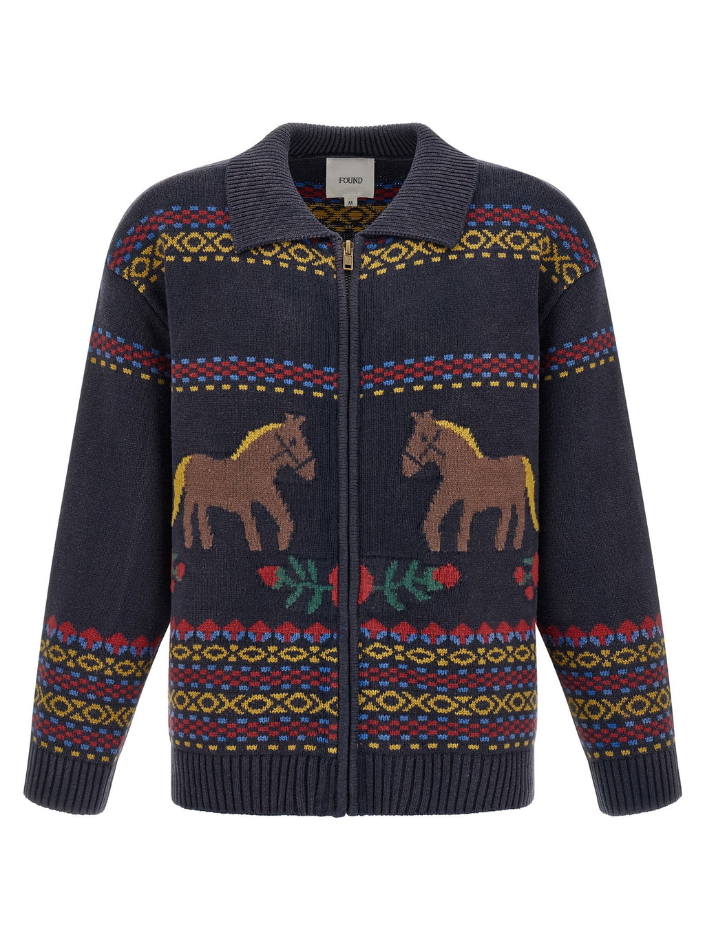 FOUND Blue Cotton Cardigan