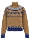 Alanui Beige Virgin Wool Cardigan