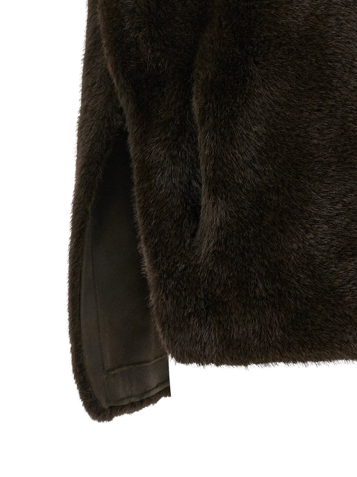 LOU ANDREA Brown Polyamide Sleeveless Jacket