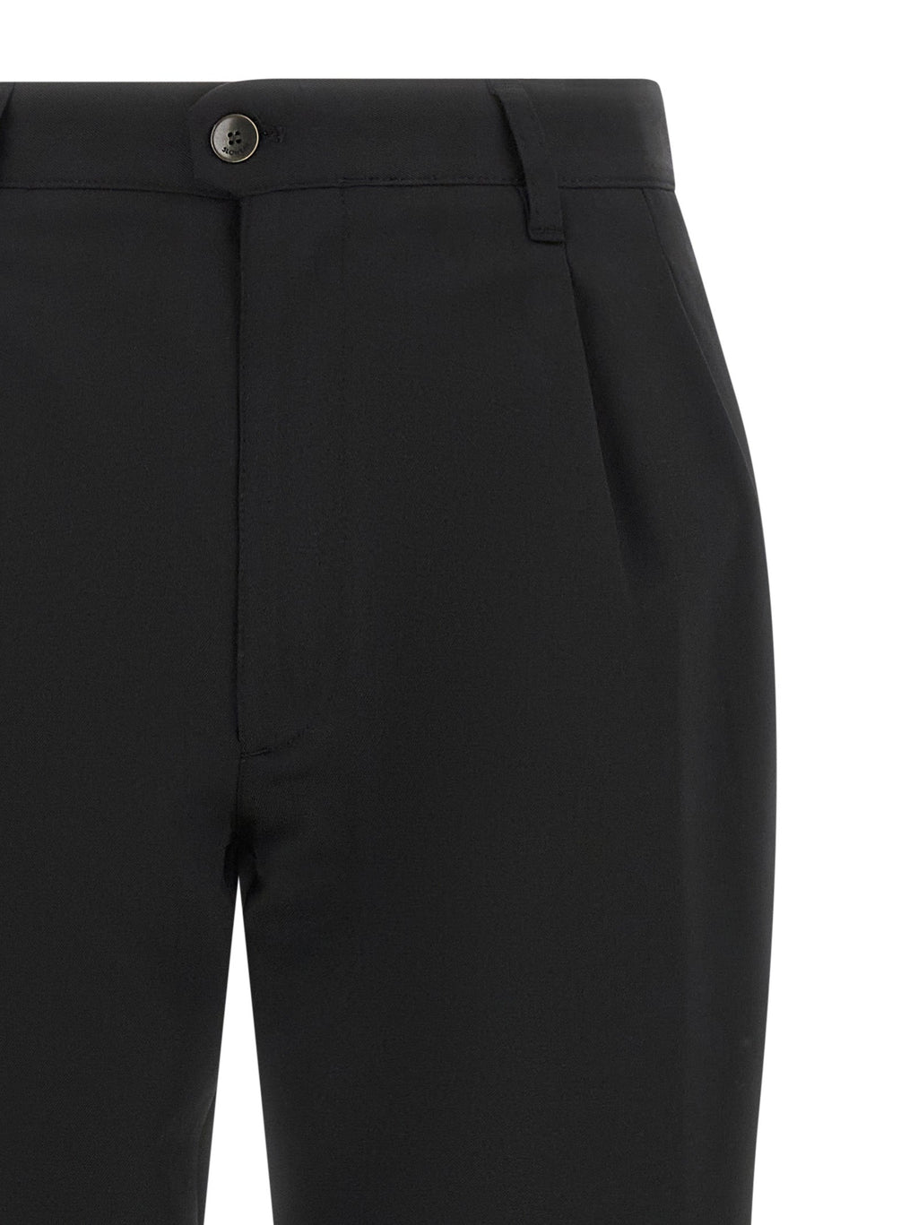 Incotex Black Polyester Dress Pants
