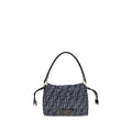 Fendi Blue Cotton Shoulder Bag