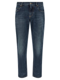 Dolce & Gabbana Blue Cotton Straight-Leg Jeans