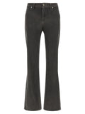 7 For All Mankind Gray Cotton Straight-Leg Jeans