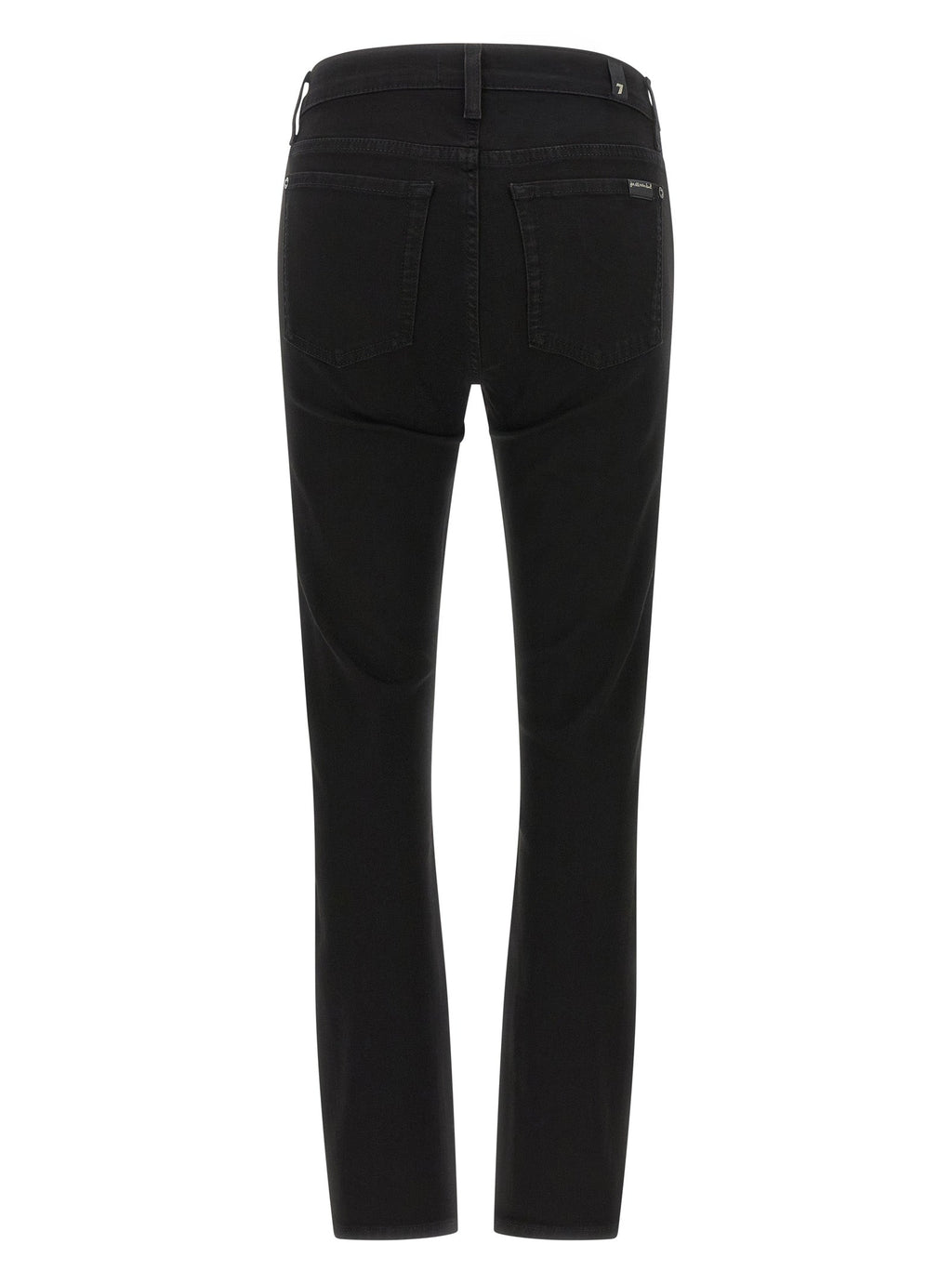 7 For All Mankind Black Cotton Skinny Jeans