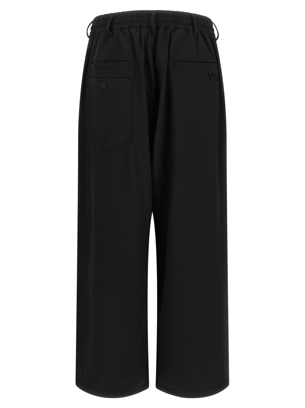 Y-3 Black Wool Casual Pants