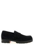 Christian Louboutin Black Calfskin Slip-On Loafers