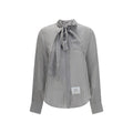 Thom Browne Gray Silk Pattern Shirt