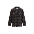 FOUND Blue Cotton Pattern Shirt