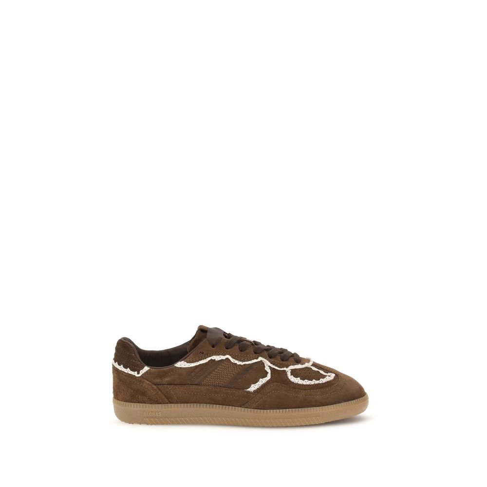 Alohas Brown Suede Leather Low Top Sneakers