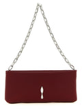 Christian Louboutin Bordeaux Elastane Clutch Bag