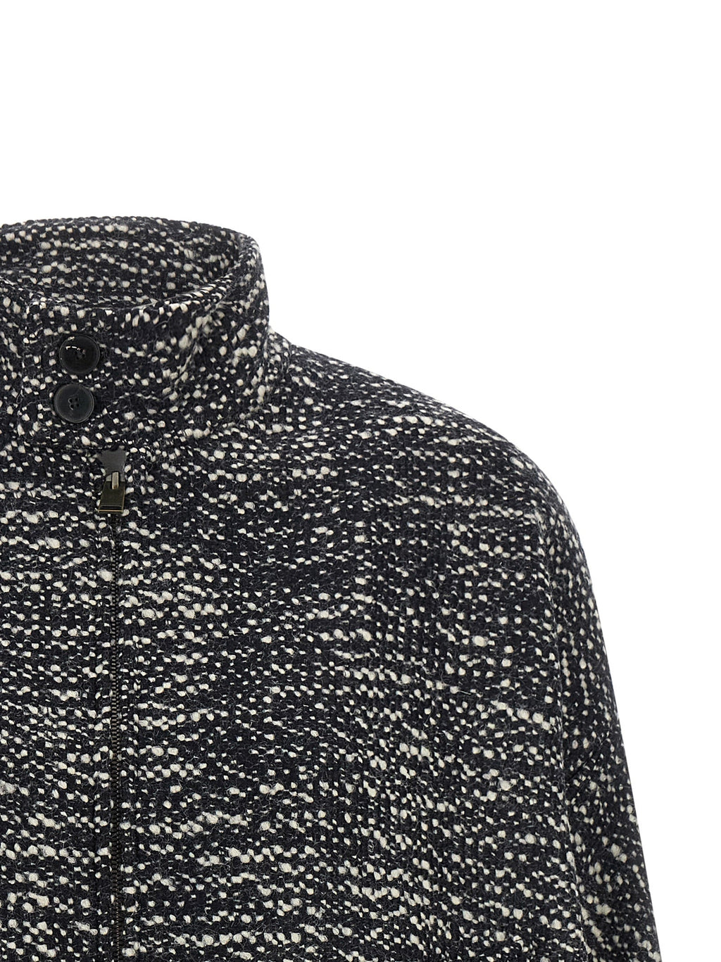 Darkpark White Virgin Wool Bomber