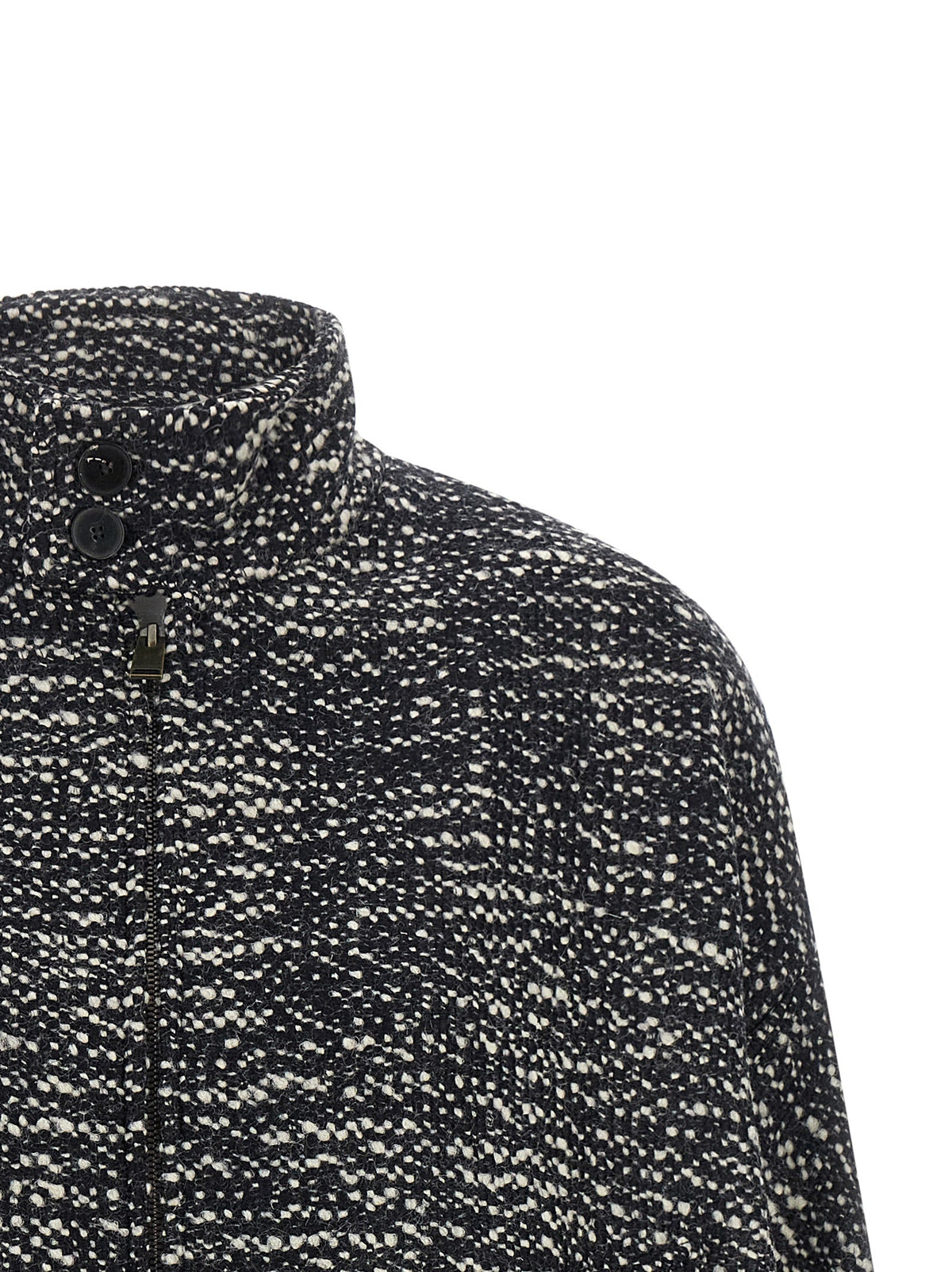 Darkpark White Virgin Wool Bomber
