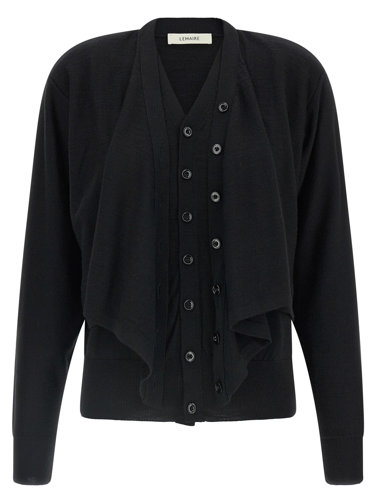 Lemaire Black Wool Cardigan