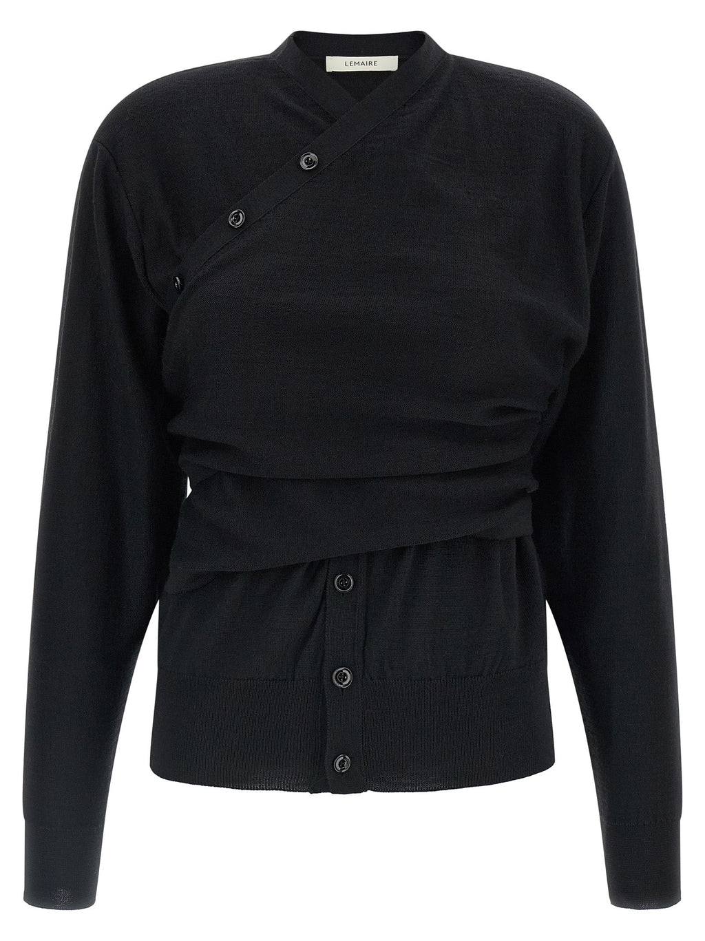 Lemaire Black Wool Cardigan