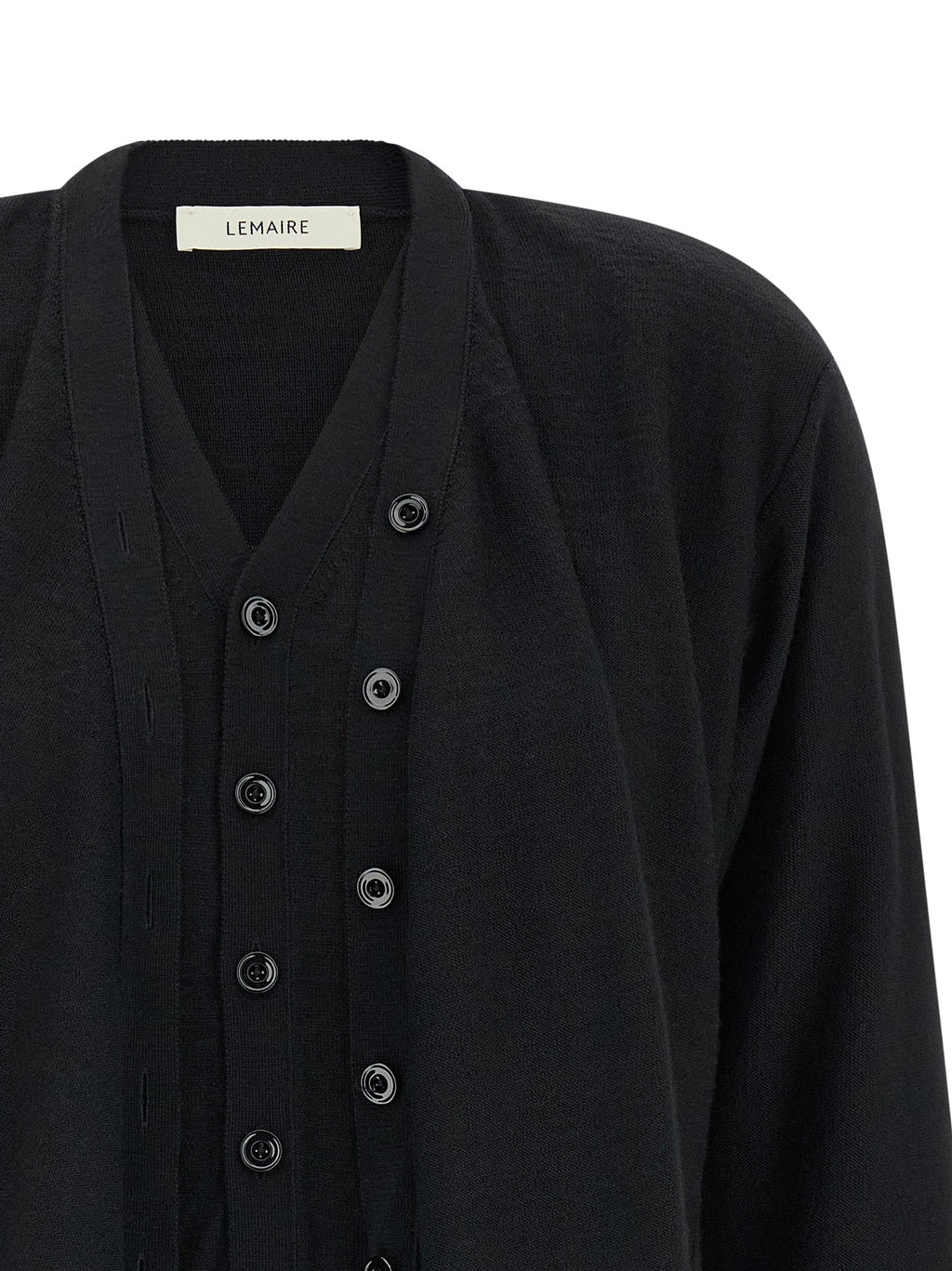 Lemaire Black Wool Cardigan