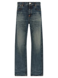 Kenzo Blue Cotton Straight-Leg Jeans