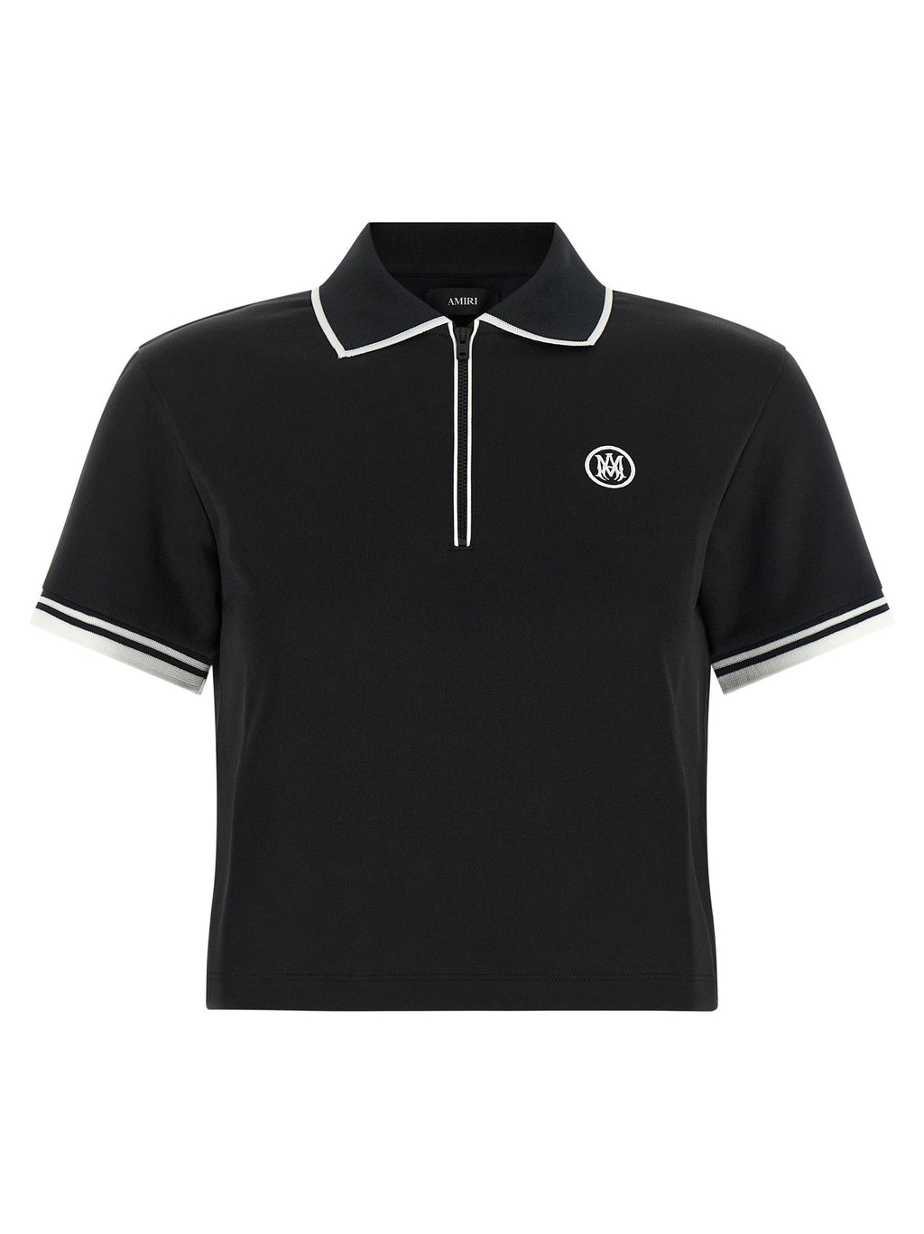 Amiri Black Polyester Polo Shirt