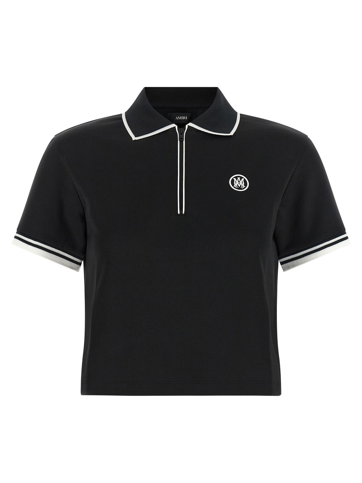 Amiri Black Polyester Polo Shirt