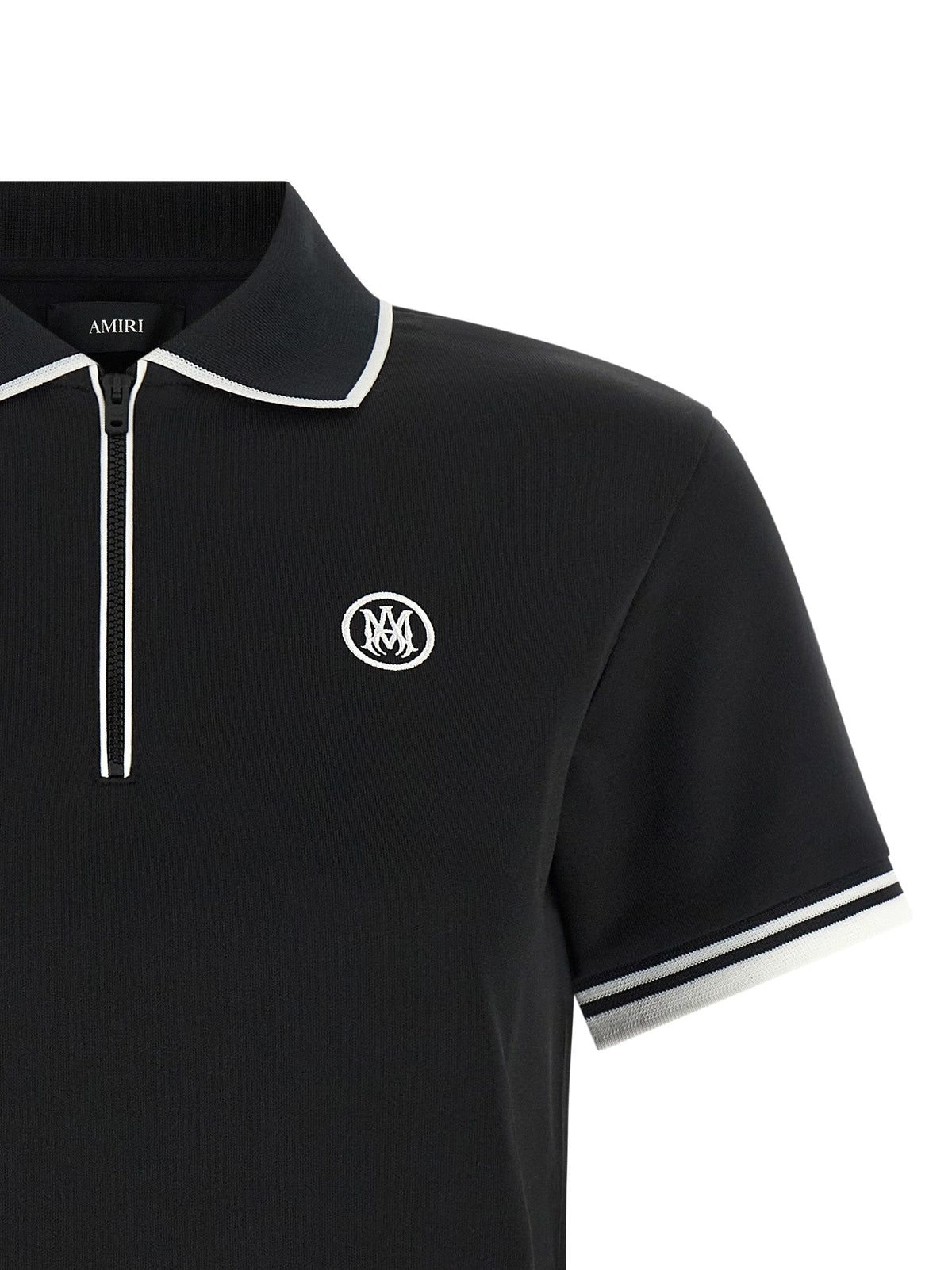 Amiri Black Polyester Polo Shirt